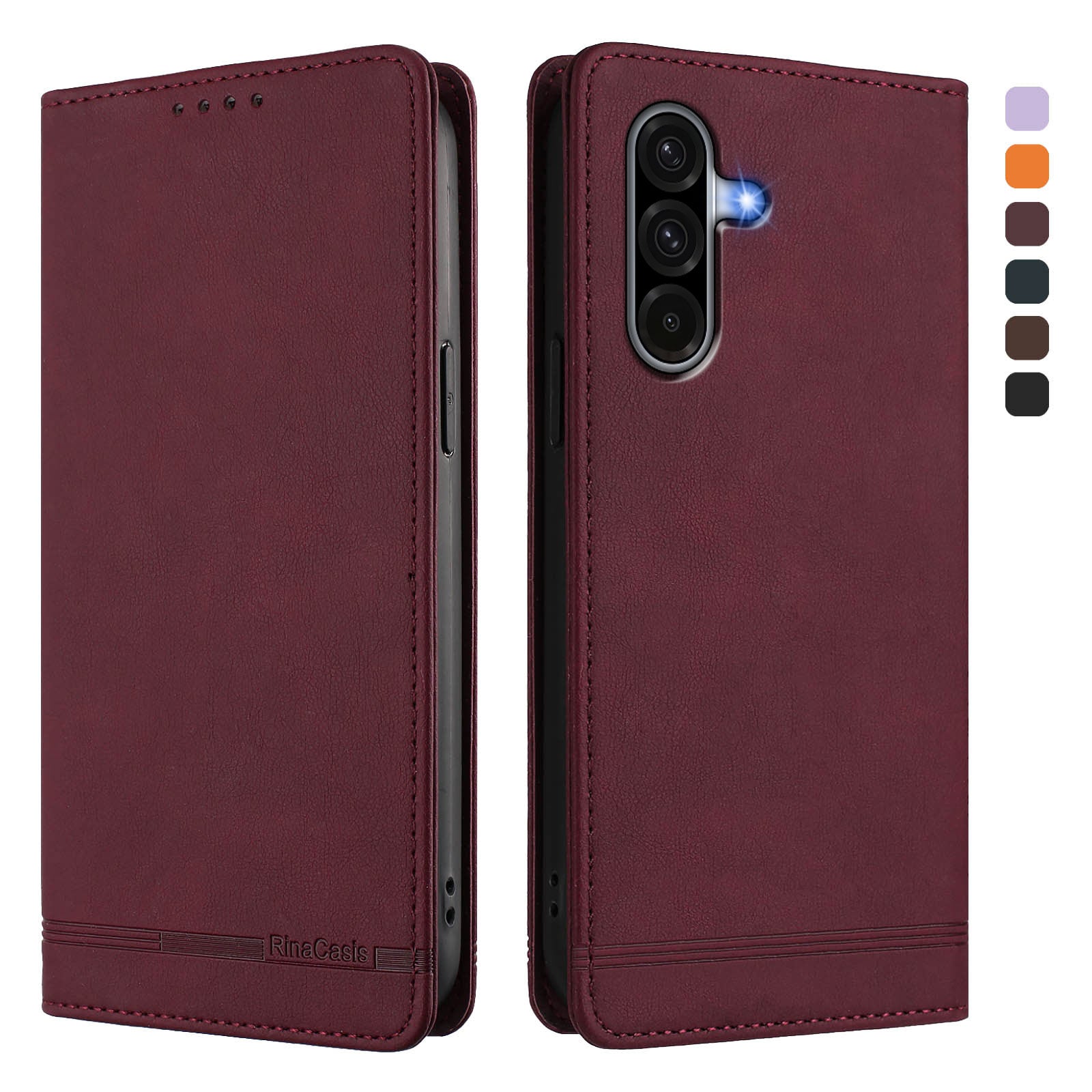 For Samsung Galaxy A17 4G / Galaxy A26 5G / Galaxy A17 5G Case RINACASIS RC23 RFID Blocking Wallet Stand PU Leather Phone Cover