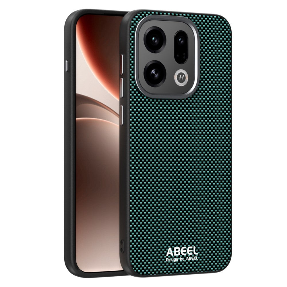 ABEEL For Oppo Find X9 5G Case Compatible with MagSafe Printed PC TPU Aluminum Alloy Leather Phone Cover