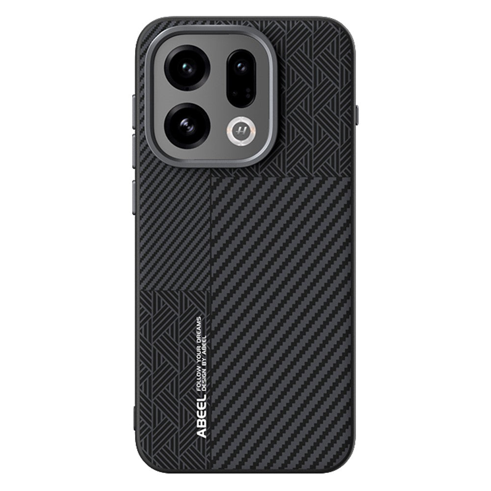 ABEEL For Oppo Find X9 5G Case PC + TPU + Aluminum Alloy + PU Leather Phone Cover Compatible with MagSafe