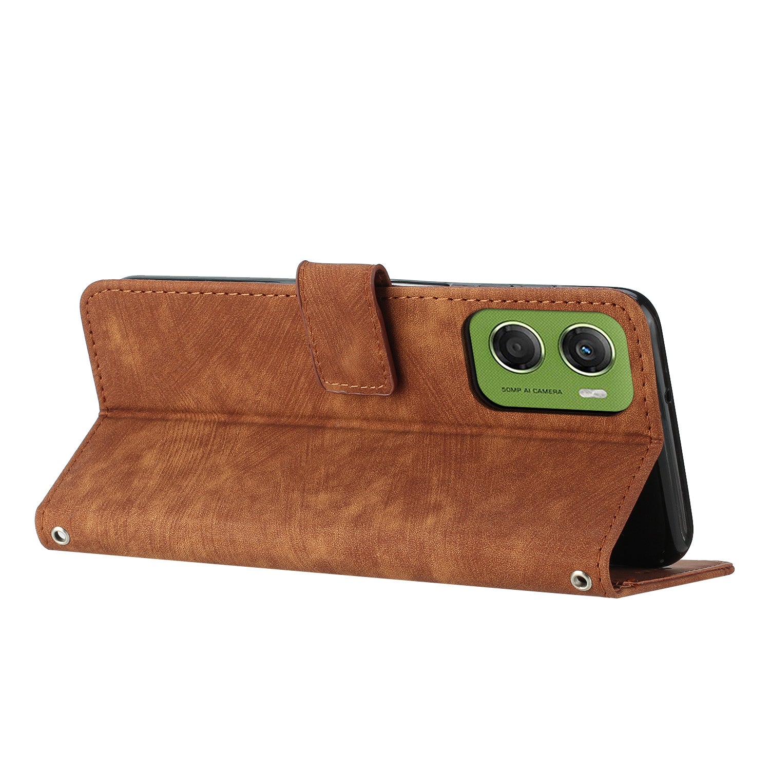 For Motorola Moto G06 Power 4G / Motorola Moto G06 4G Stand Case Imprinted Lines Leather Phone Cover