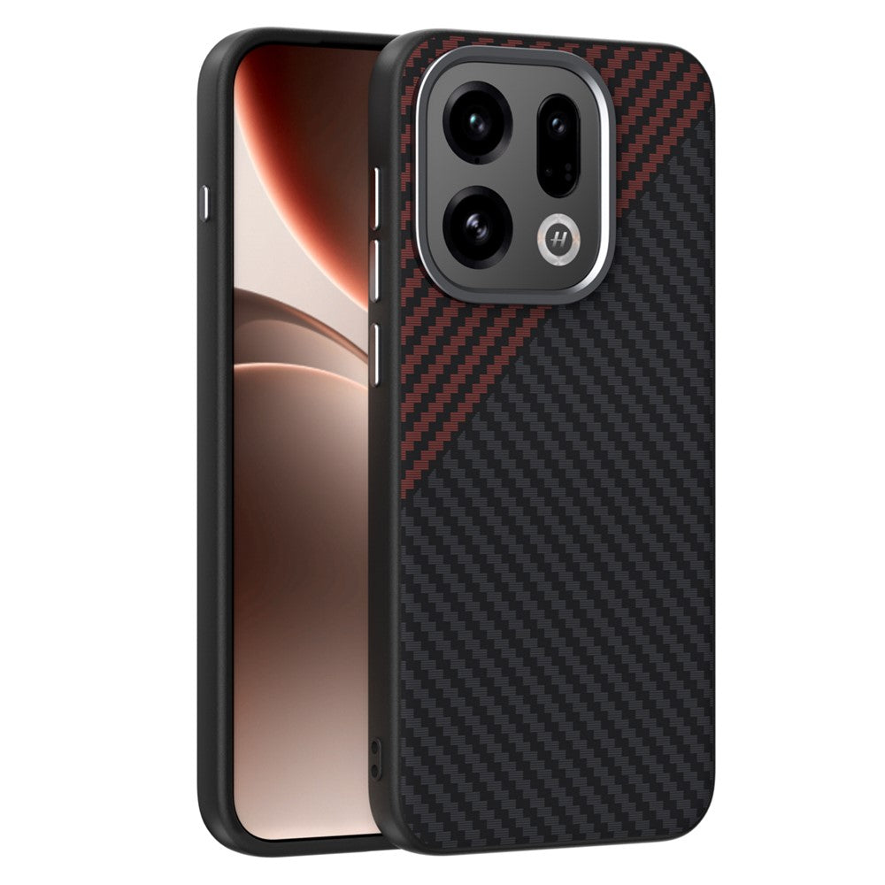 ABEEL For Oppo Find X9 5G Case Compatible with MagSafe Carbon Fiber Texture Back Cover