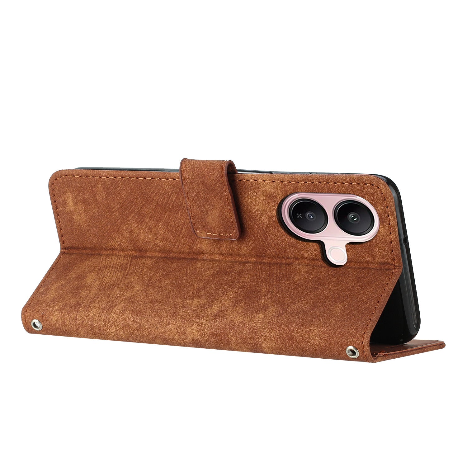 For vivo V60 Lite 4G / vivo V60 Lite 5G Stand Case Imprinted Lines Leather Phone Cover