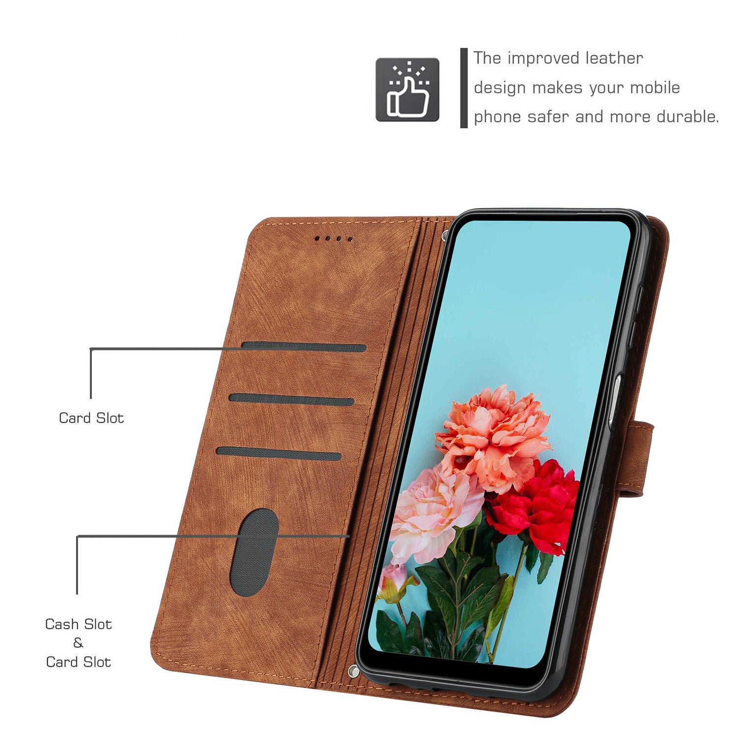For Realme 15T 5G Stand Case Imprinted Lines Leather Phone Cover