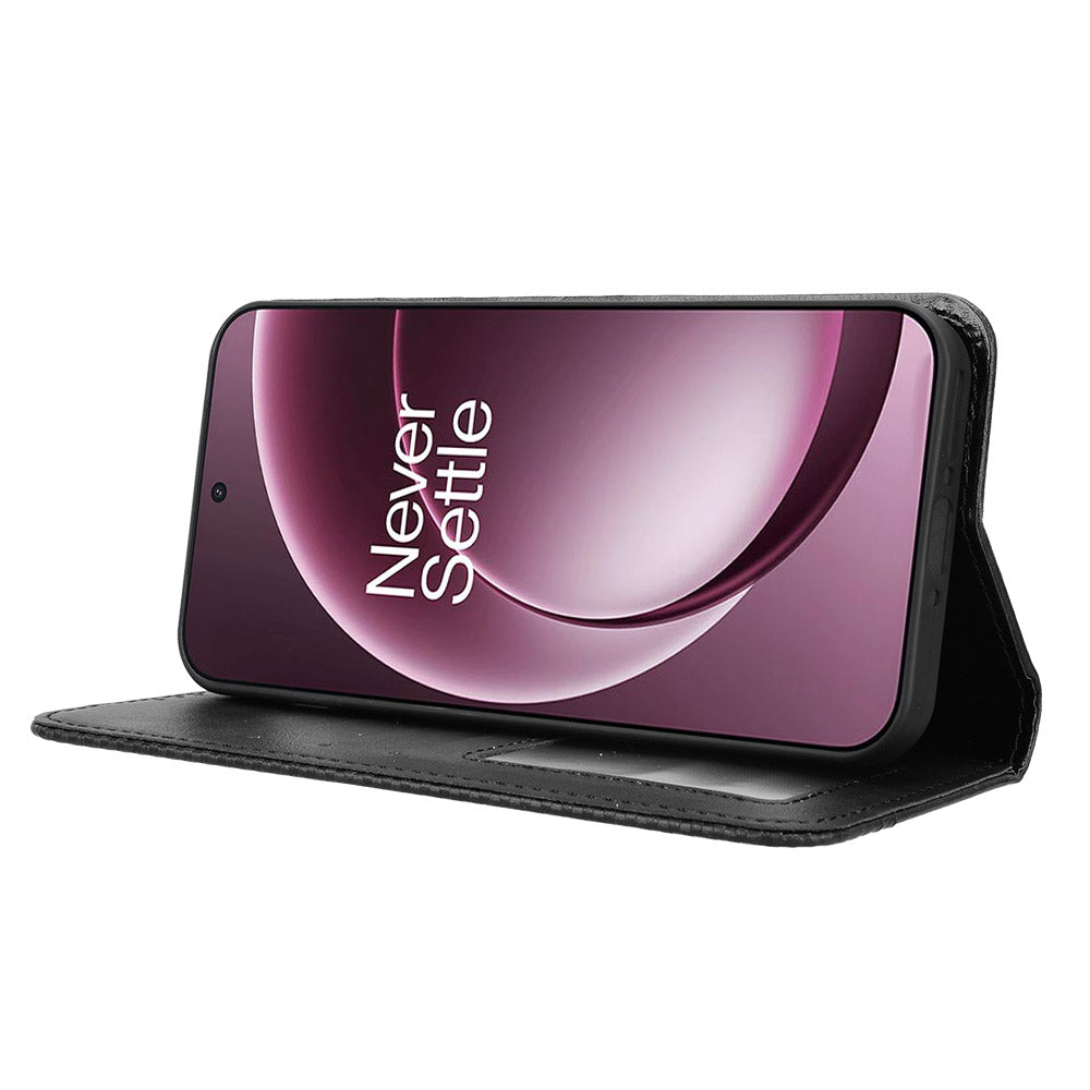 For OnePlus 15 5G Leather Case Wallet Stand Retro Texture Phone Cover