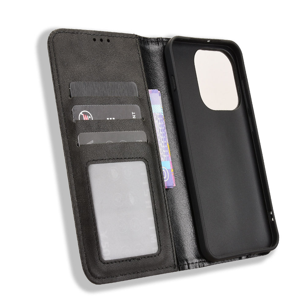 For Oppo Find X9 5G Leather Case Wallet Stand Retro Texture Phone Cover