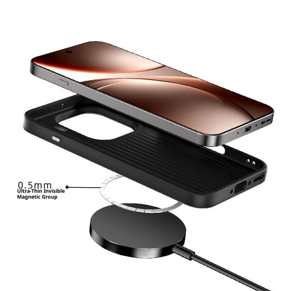 ABEEL For Oppo Find X9 Pro 5G Case Compatible with MagSafe Carbon Fiber Texture Back Cover