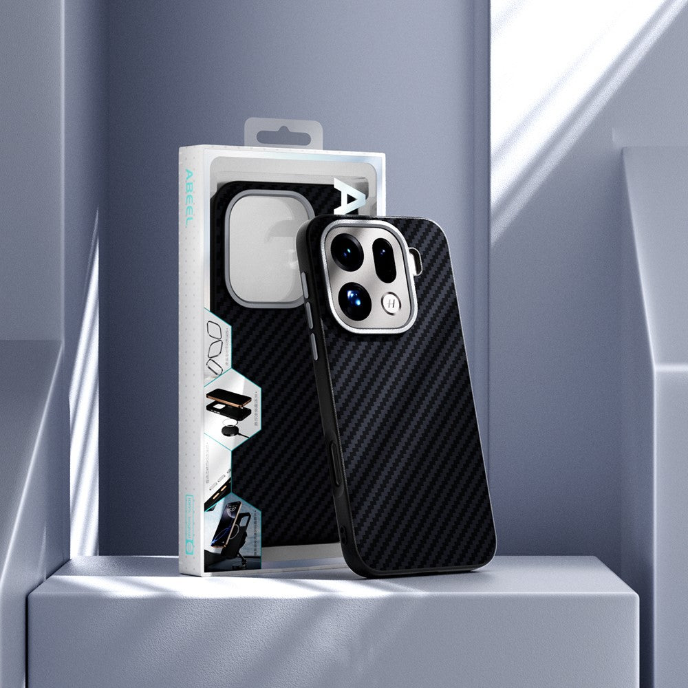 ABEEL For Oppo Find X9 Pro 5G Case Compatible with MagSafe Carbon Fiber Texture Back Cover