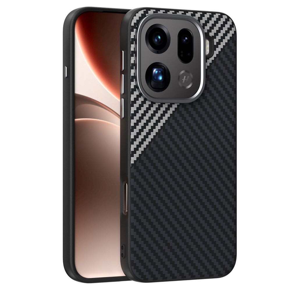 ABEEL For Oppo Find X9 Pro 5G Case Compatible with MagSafe Carbon Fiber Texture Back Cover