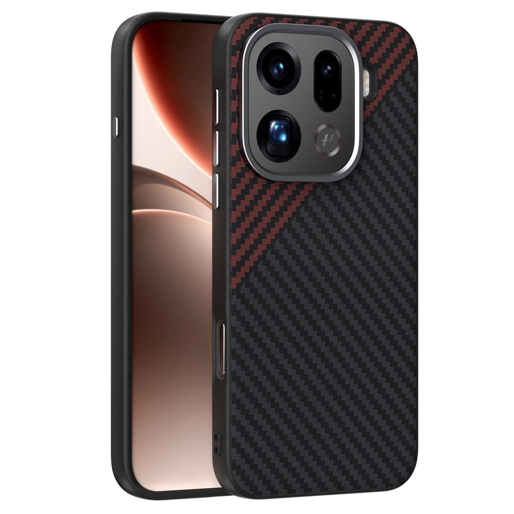 ABEEL For Oppo Find X9 Pro 5G Case Compatible with MagSafe Carbon Fiber Texture Back Cover