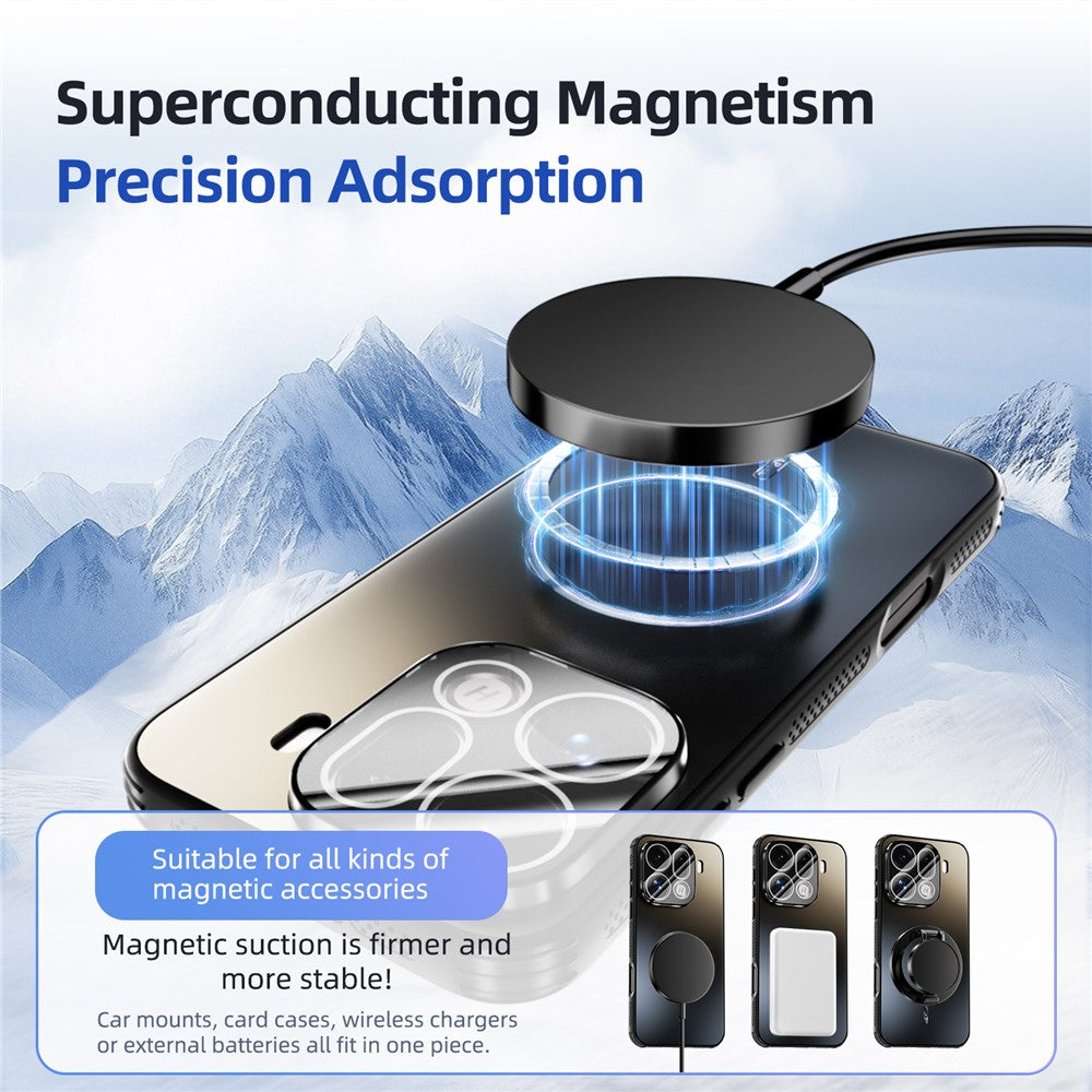 ABEEL For Oppo Find X9 Pro 5G Case Compatible with MagSafe TPU PC Cooling Matte Phone Back Cover with Lens Film