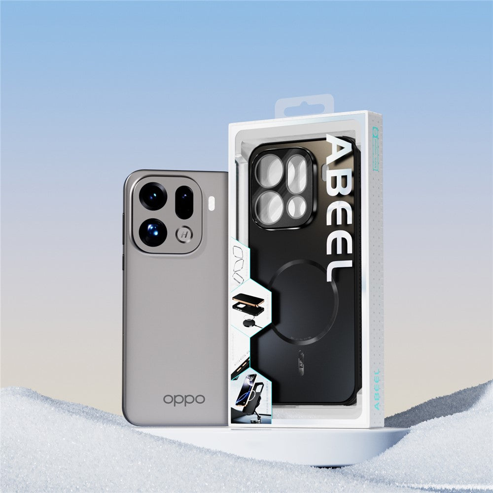 ABEEL For Oppo Find X9 Pro 5G Case Compatible with MagSafe TPU PC Cooling Matte Phone Back Cover with Lens Film