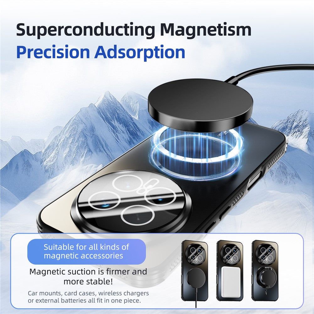 ABEEL For Honor Magic8 5G Case Compatible with MagSafe TPU PC Cooling Matte Phone Back Cover with Lens Film