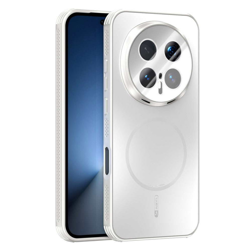Coque ABEEL pour Honor Magic8 Pro 5G compatible MagSafe, en TPU et PC, avec revêtement mat respirant et film de protection pour objectif.