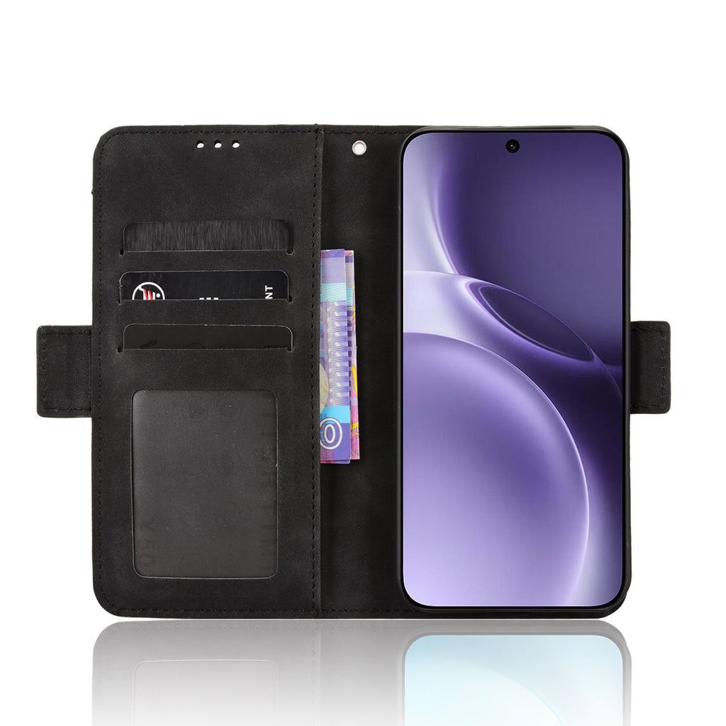 For vivo X300 Pro 5G Leather Case Phone Wallet Cover with Multiple Card Slots