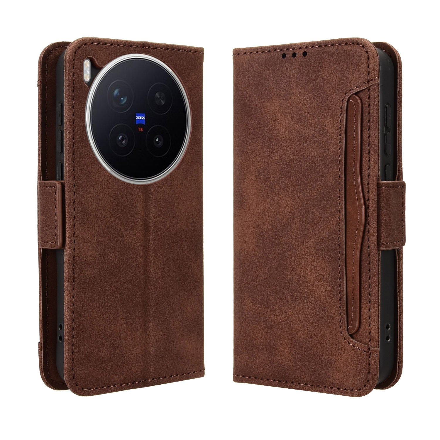 For vivo X300 Pro 5G Leather Case Phone Wallet Cover with Multiple Card Slots