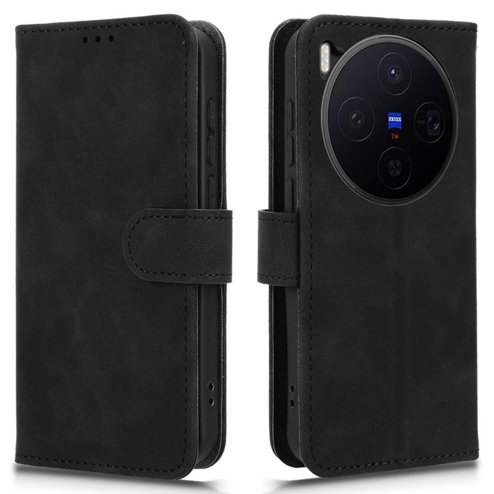 For vivo X300 5G Leather Case Skin Feel Anti Drop Wallet Flip Phone Cover