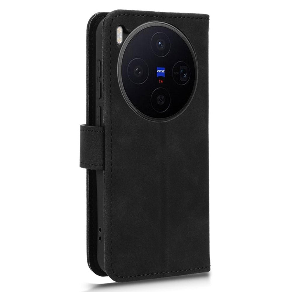 For vivo X300 5G Leather Case Skin Feel Anti Drop Wallet Flip Phone Cover