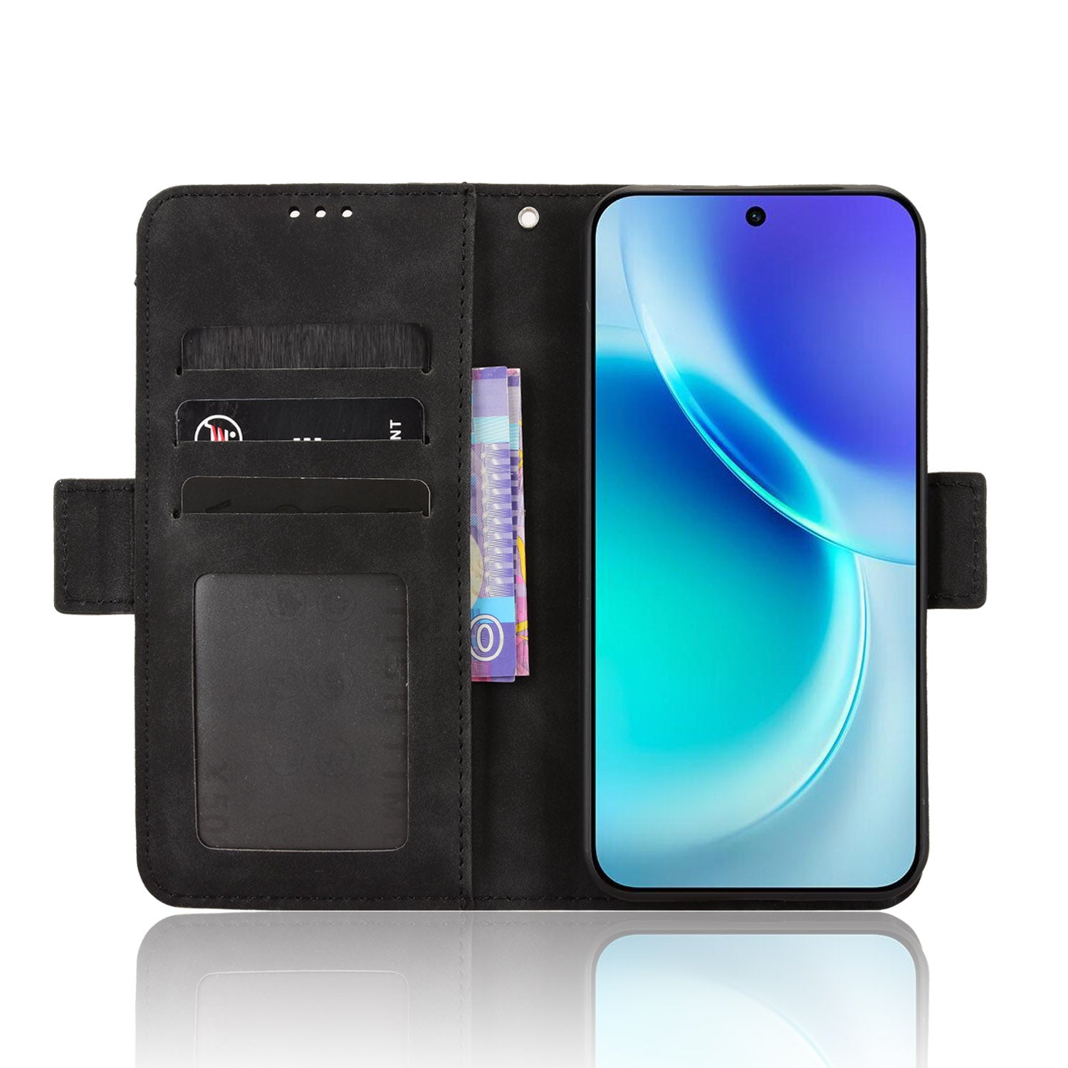 For vivo X300 5G Leather Case Phone Wallet Cover with Multiple Card Slots