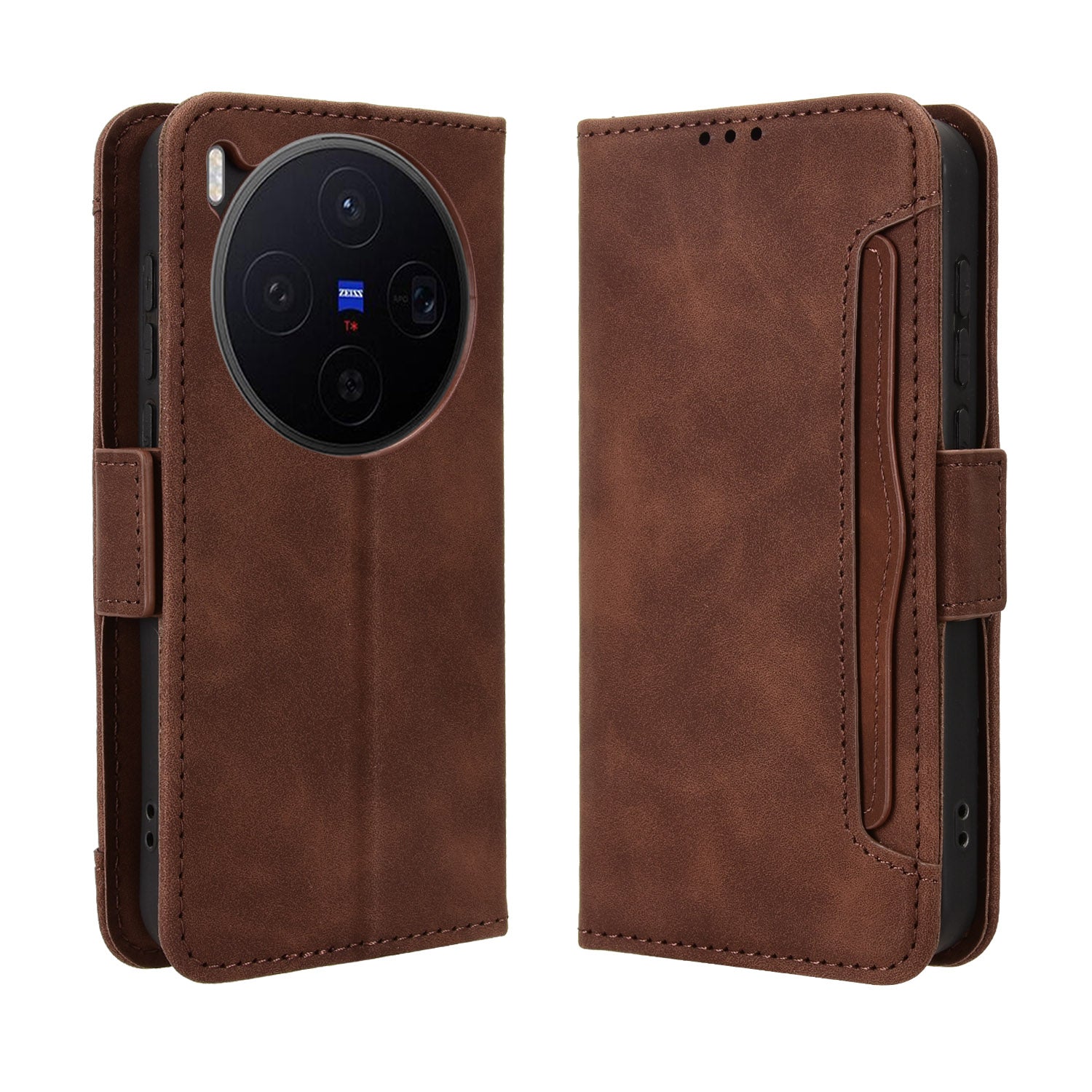 For vivo X300 5G Leather Case Phone Wallet Cover with Multiple Card Slots