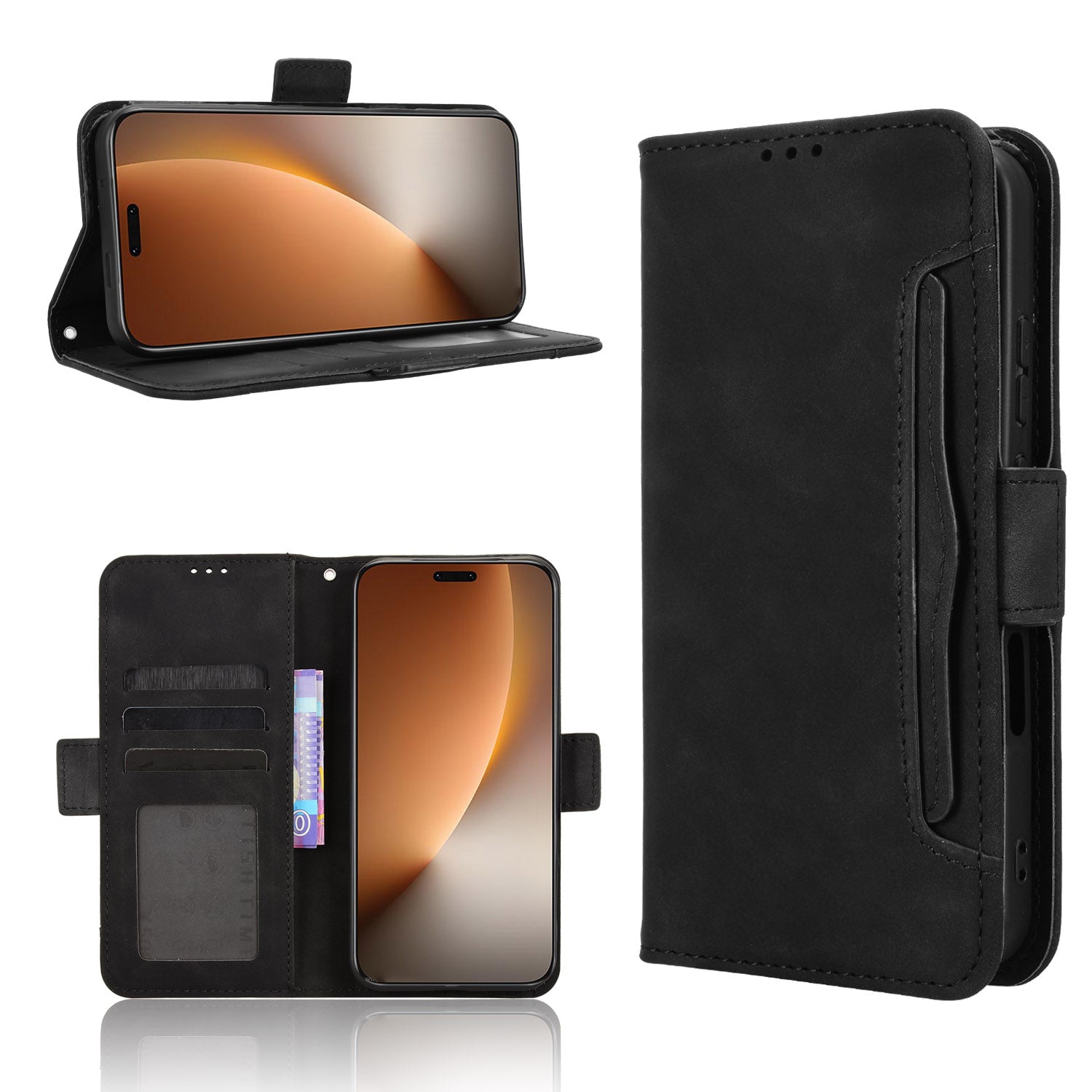 For Honor Magic8 Pro 5G Leather Case Phone Wallet Cover with Multiple Card Slots