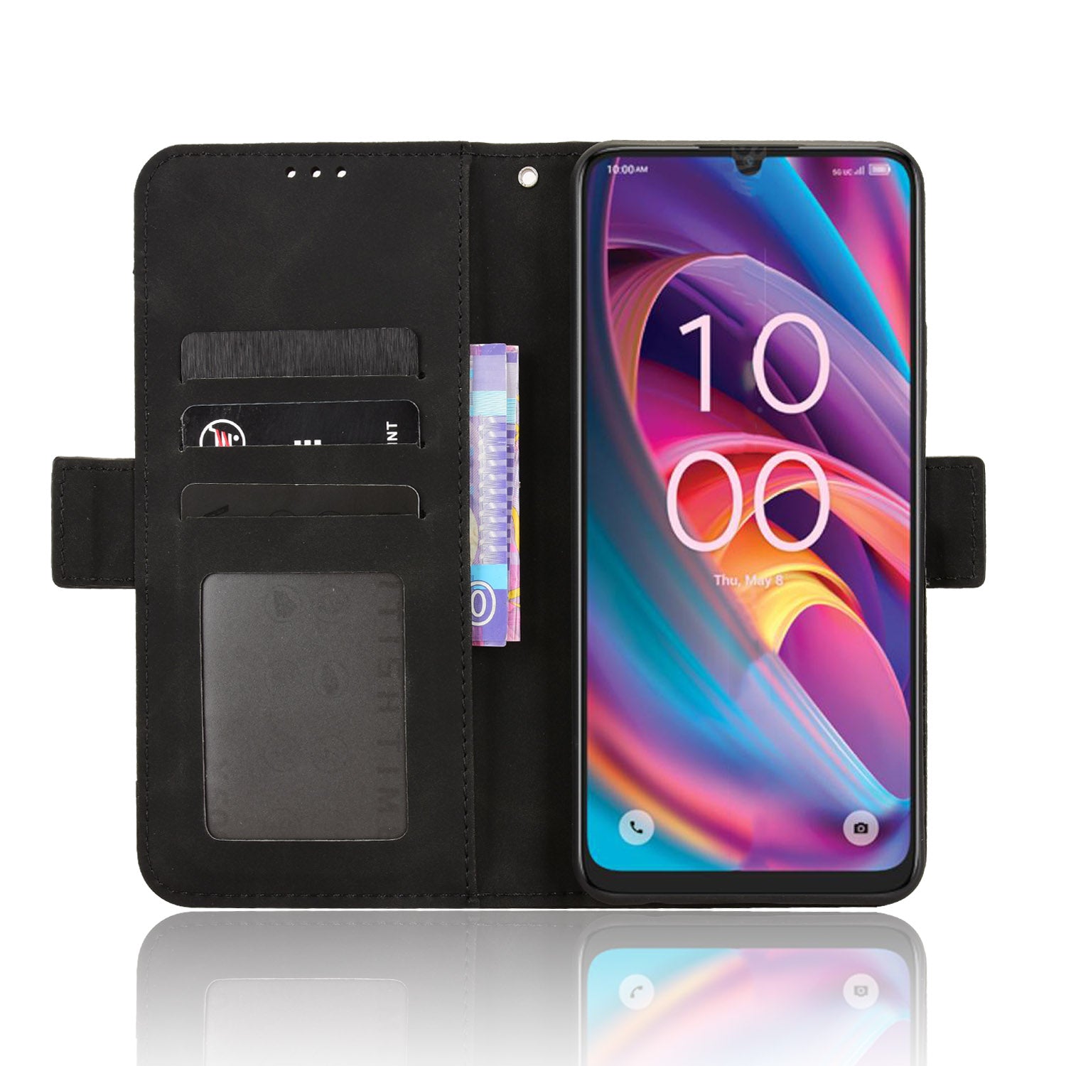 For TCL K32 5G / TCL K33 5G Leather Case Phone Wallet Cover with Multiple Card Slots