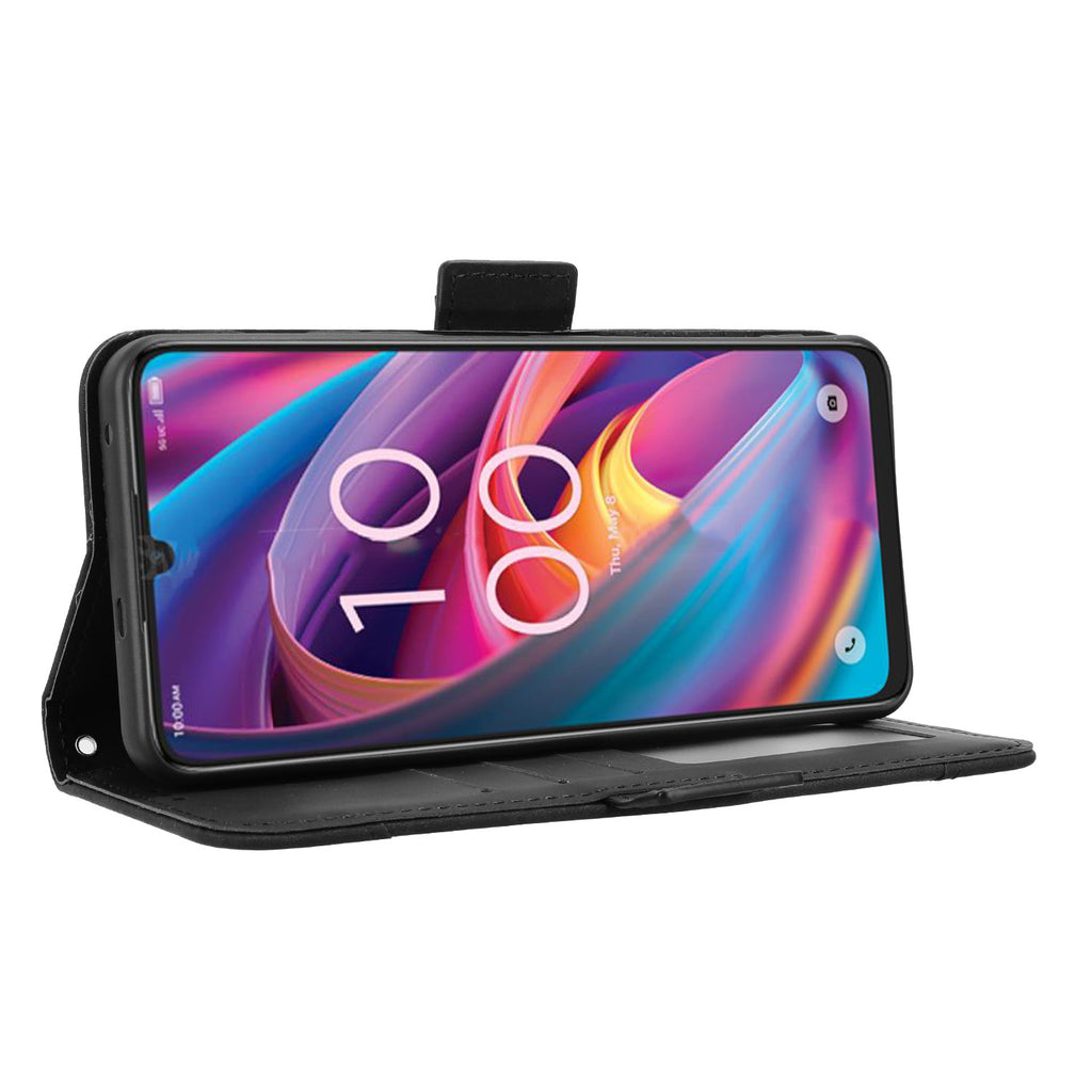 For TCL K32 5G / TCL K33 5G Leather Case Phone Wallet Cover with Multiple Card Slots