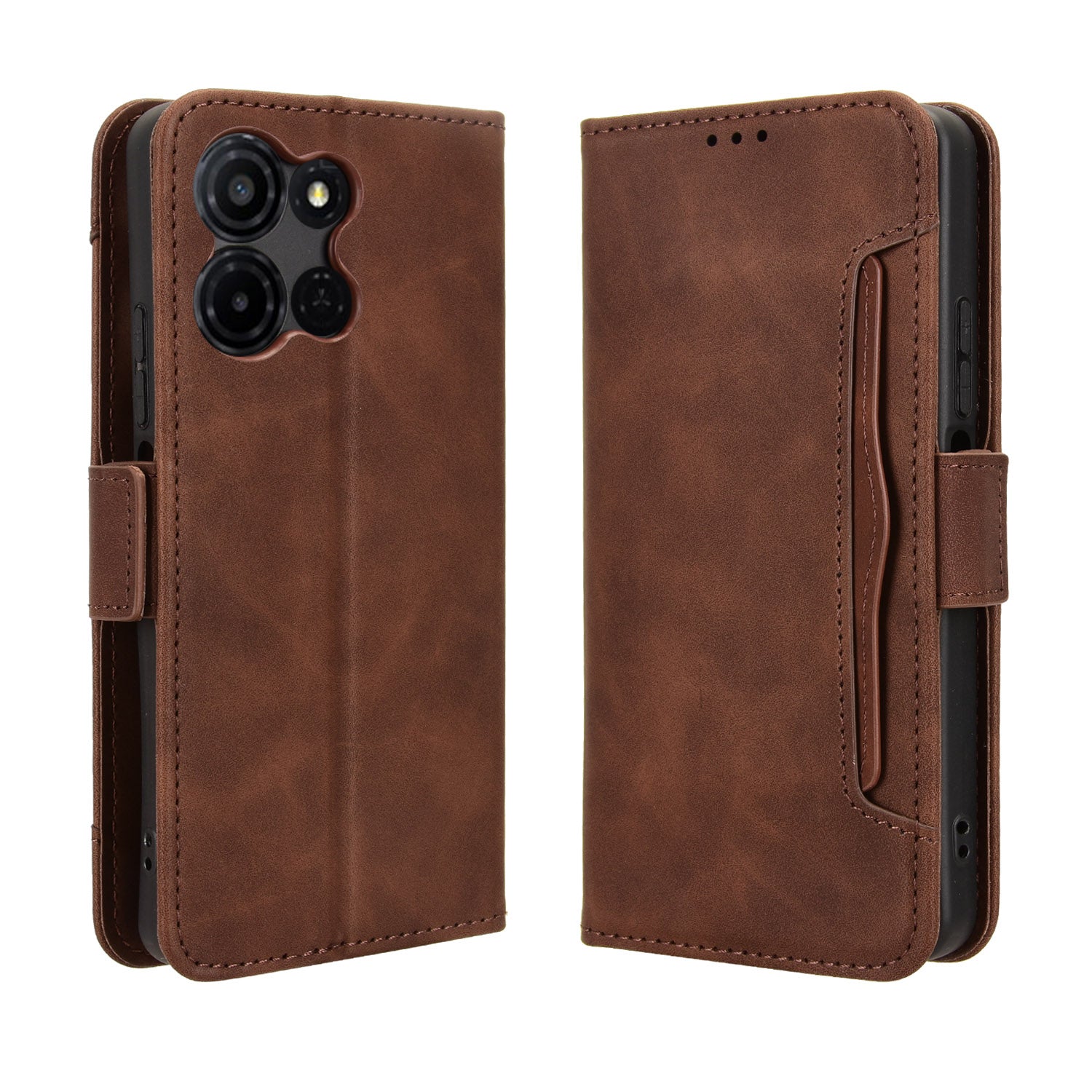 For TCL K32 5G / TCL K33 5G Leather Case Phone Wallet Cover with Multiple Card Slots