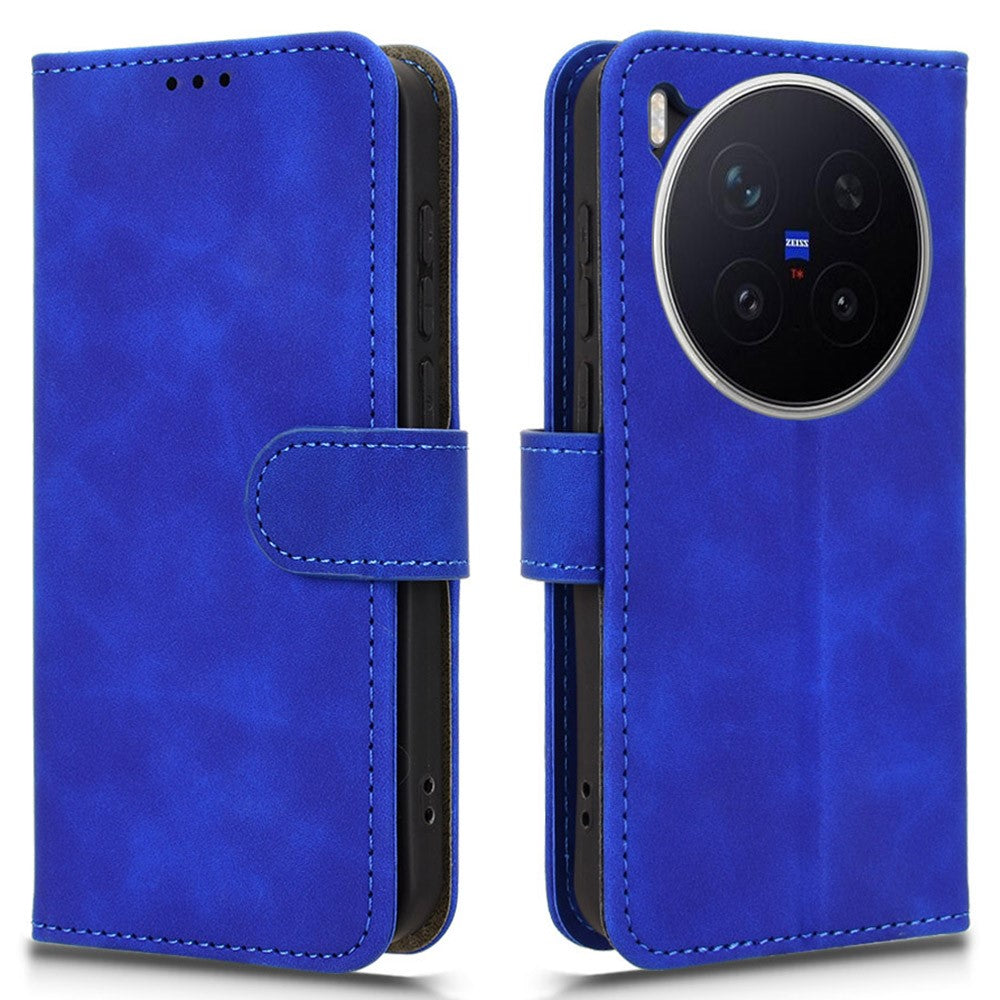 For vivo X300 Pro 5G Leather Case Skin Feel Anti Drop Wallet Flip Phone Cover