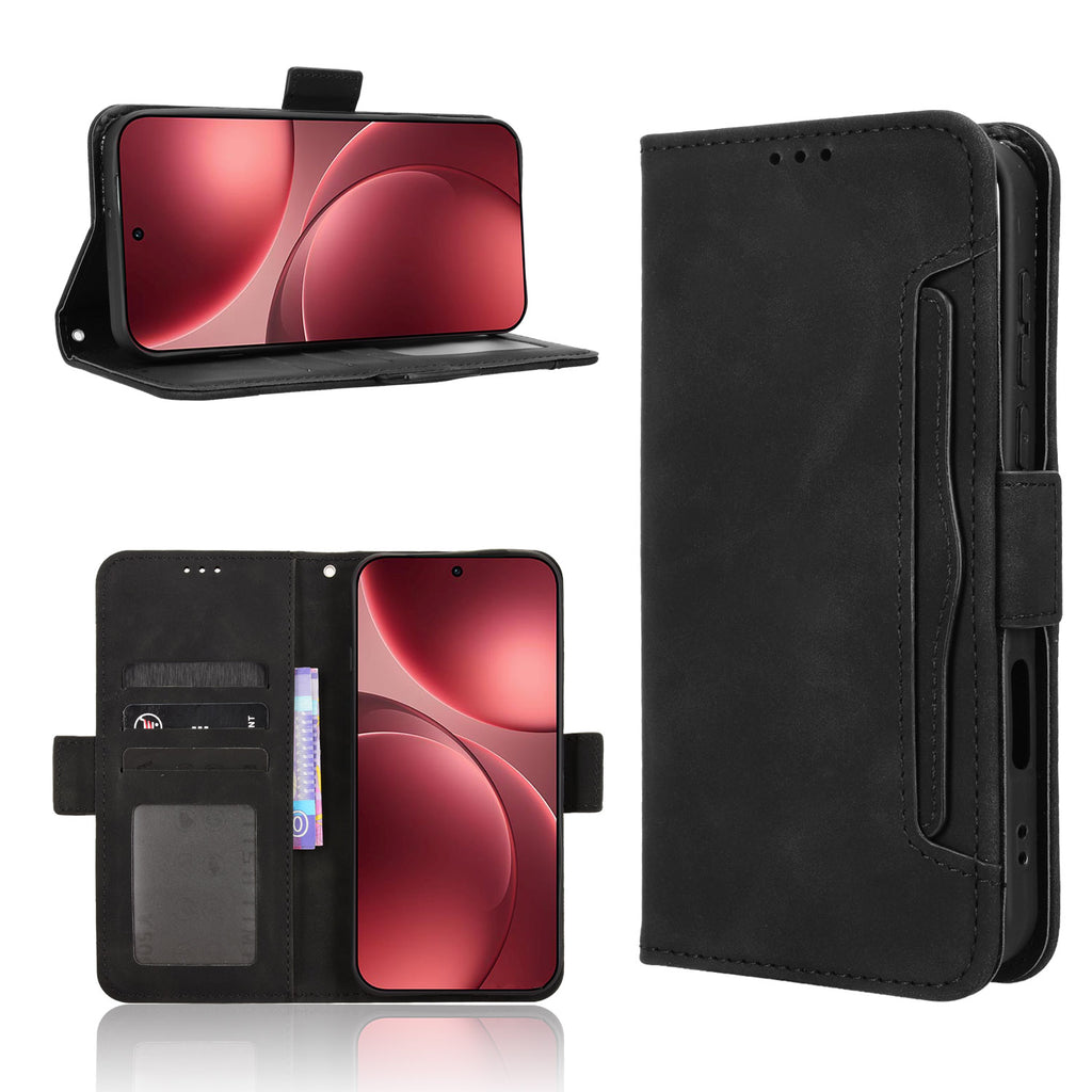 For Oppo Find X9 Pro 5G Leather Case Phone Wallet Cover with Multiple Card Slots