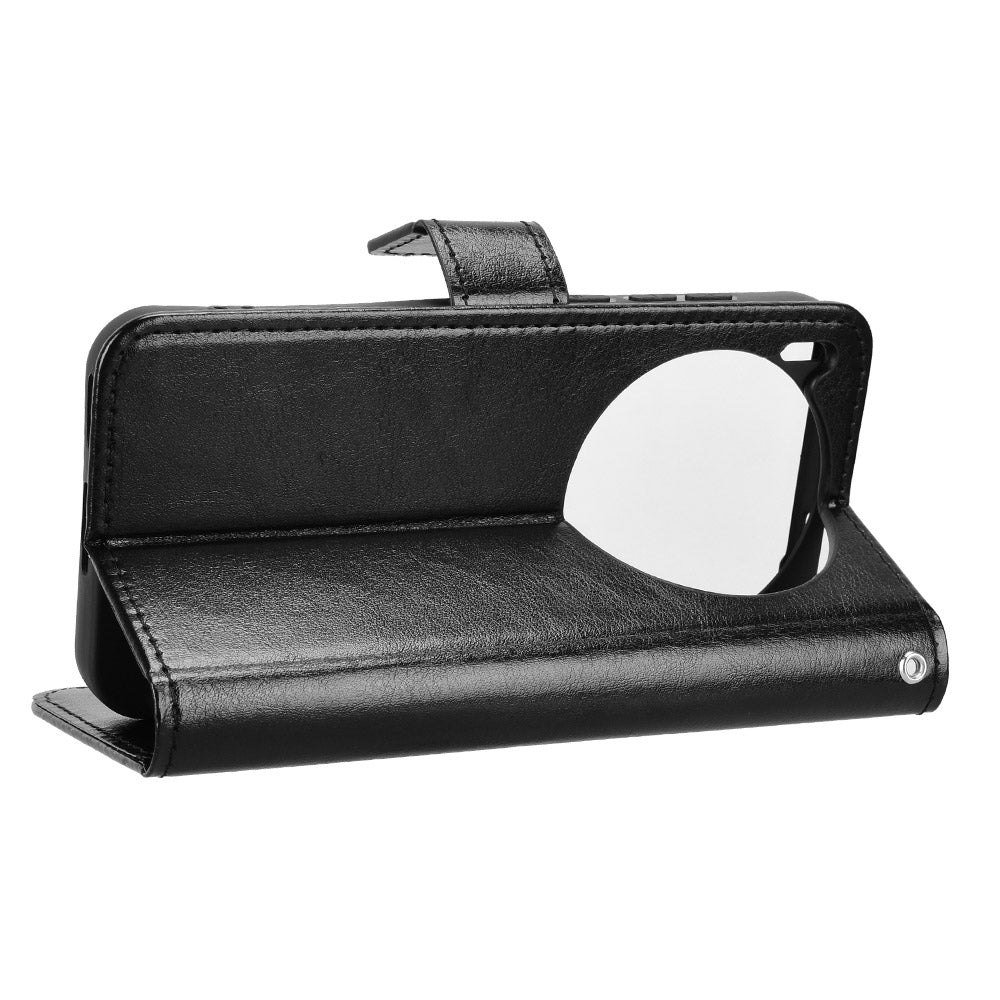 For vivo X300 5G PU Leather Case with Strap Crazy Horse Texture Phone Wallet Cover