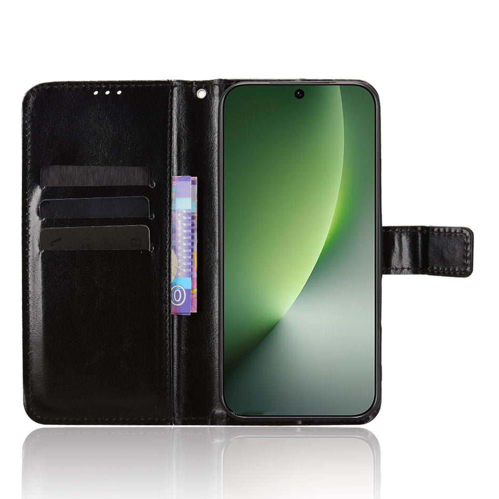 For Honor Magic8 5G PU Leather Case with Strap Crazy Horse Texture Phone Wallet Cover