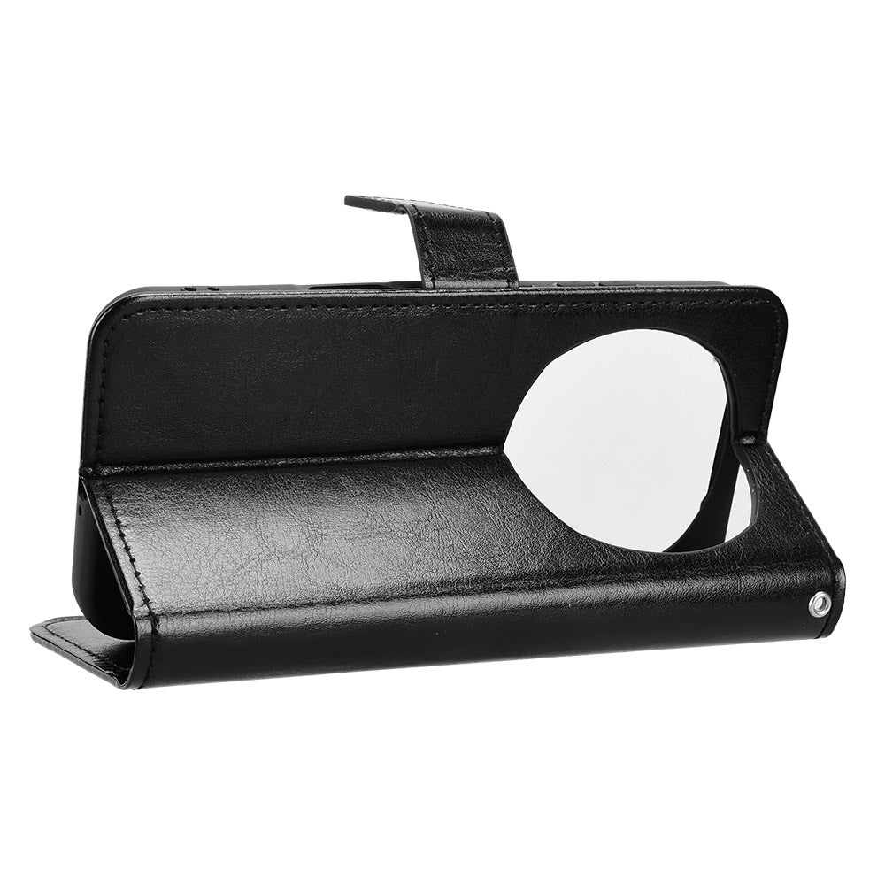 For Honor Magic8 5G PU Leather Case with Strap Crazy Horse Texture Phone Wallet Cover