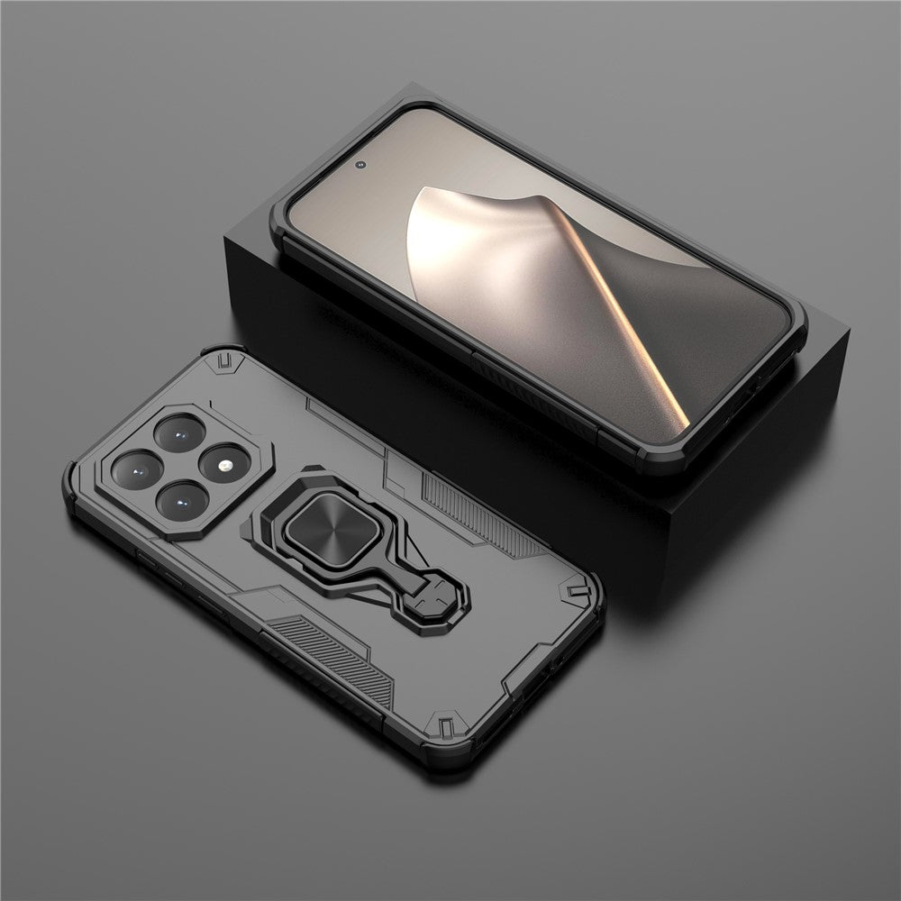 For Xiaomi 15T Case Rotatable Ring Kickstand PC + TPU Shockproof Phone Cover