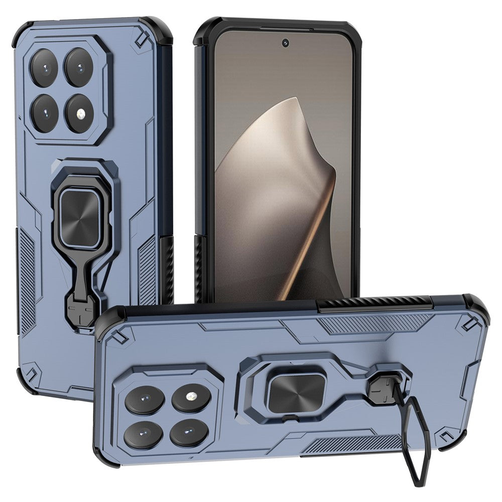 For Xiaomi 15T Case Rotatable Ring Kickstand PC + TPU Shockproof Phone Cover