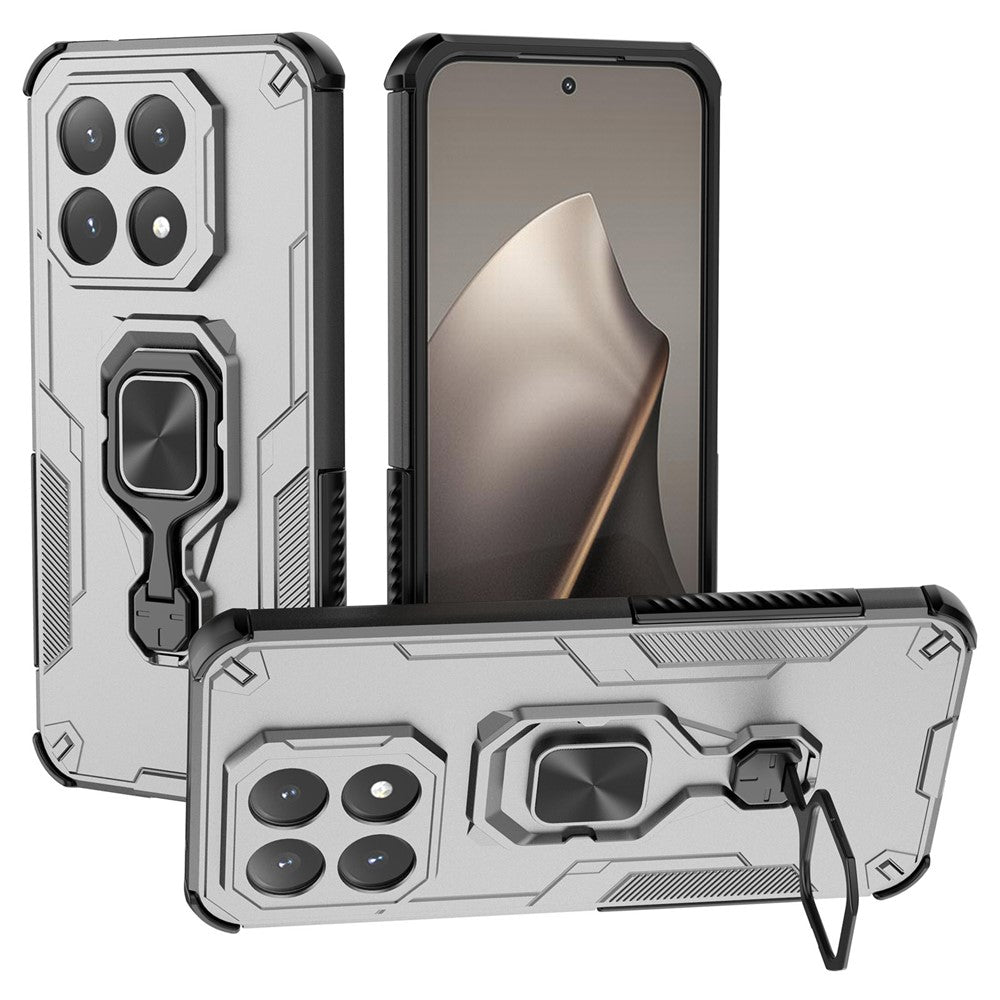 Funda para Xiaomi 15T con soporte giratorio tipo anillo, fabricada en PC y TPU, resistente a golpes.