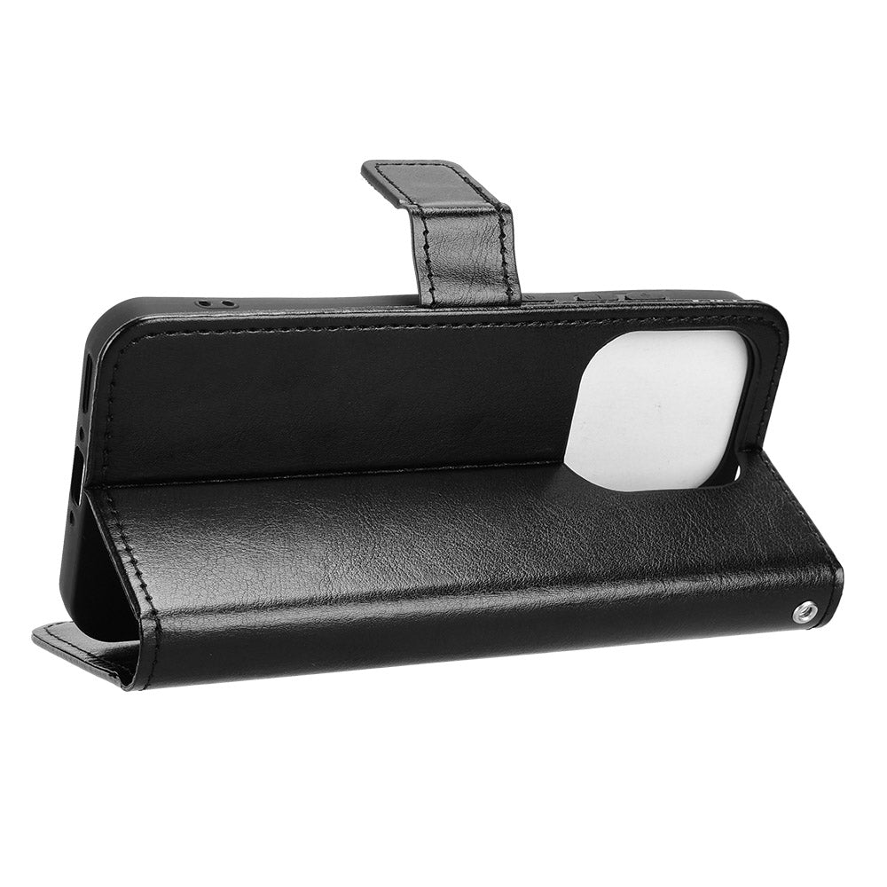 For Oppo Find X9 5G PU Leather Case with Strap Crazy Horse Texture Phone Wallet Cover