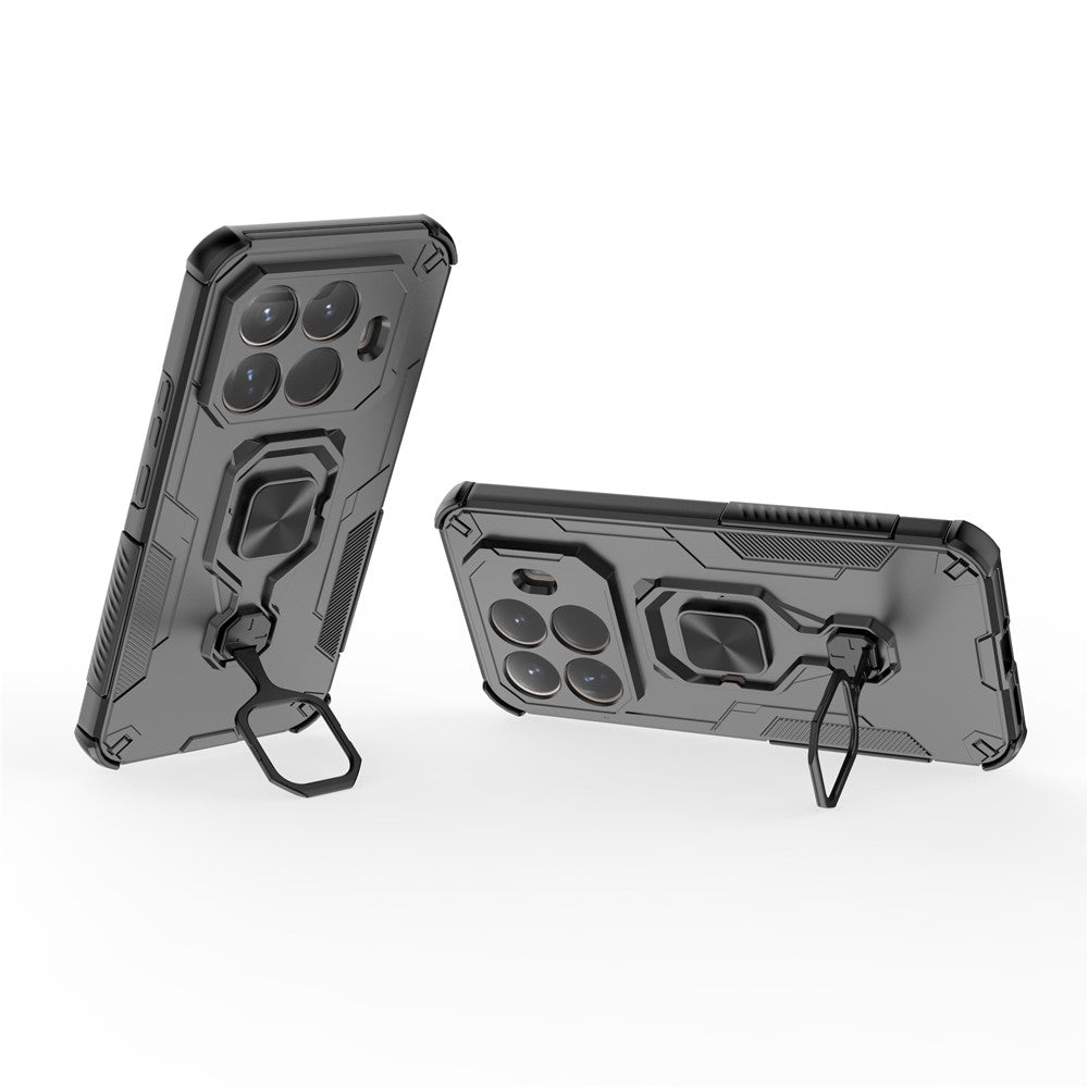 For Xiaomi 15T Pro Case Rotatable Ring Kickstand PC + TPU Shockproof Phone Cover