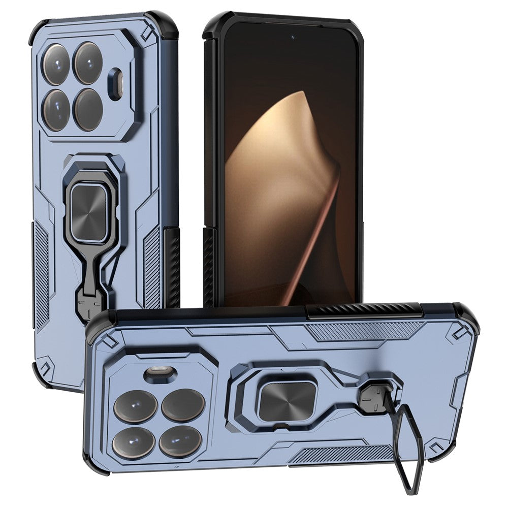 For Xiaomi 15T Pro Case Rotatable Ring Kickstand PC + TPU Shockproof Phone Cover