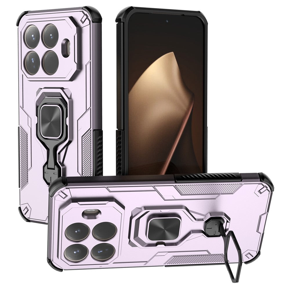 For Xiaomi 15T Pro Case Rotatable Ring Kickstand PC + TPU Shockproof Phone Cover