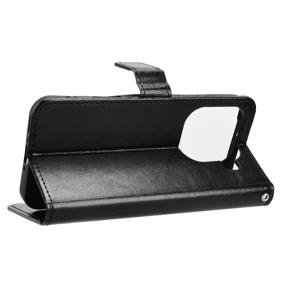 For Oppo Find X9 Pro 5G PU Leather Case with Strap Crazy Horse Texture Phone Wallet Cover