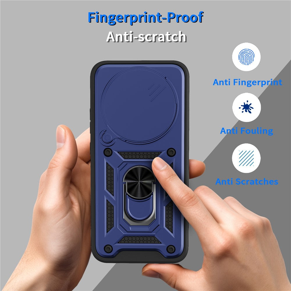 For Oppo F31 Pro 5G Case with Slide Camera Lid PC + TPU Kickstand Phone Cover