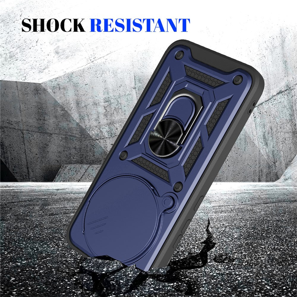 For Oppo F31 Pro 5G Case with Slide Camera Lid PC + TPU Kickstand Phone Cover