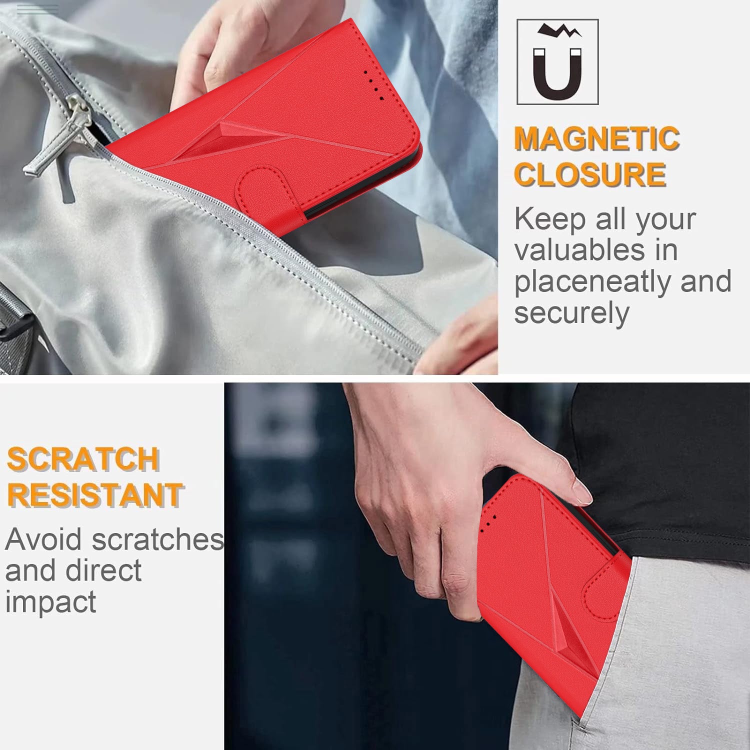 For Honor X9d 5G / Honor X70 5G Case Triangle Imprint Leather Phone Cover with Lanyard