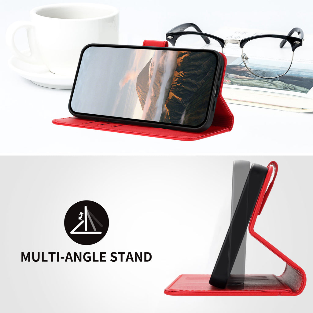 For Samsung Galaxy S26 Edge Case Triangle Imprint Leather Phone Cover with Lanyard