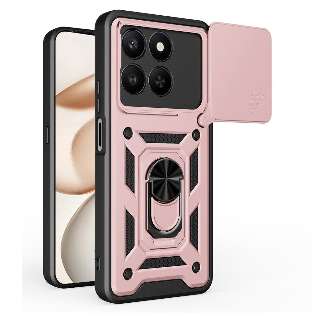 AMORUS Phone Case For Honor 400 Smart 5G  /  4G  /  X7d 4G  /  5G Kickstand PC + TPU Cover with Camera Lens Slider