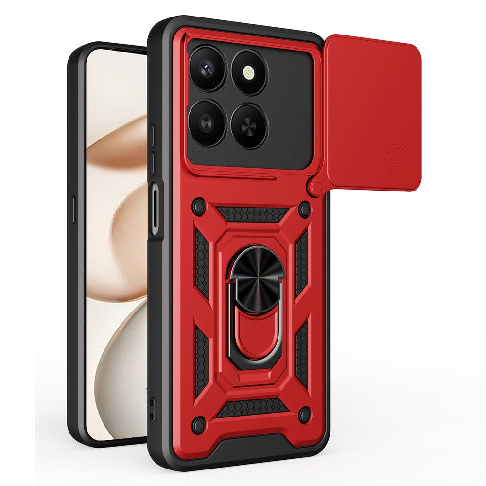 AMORUS Phone Case For Honor 400 Smart 5G  /  4G  /  X7d 4G  /  5G Kickstand PC + TPU Cover with Camera Lens Slider