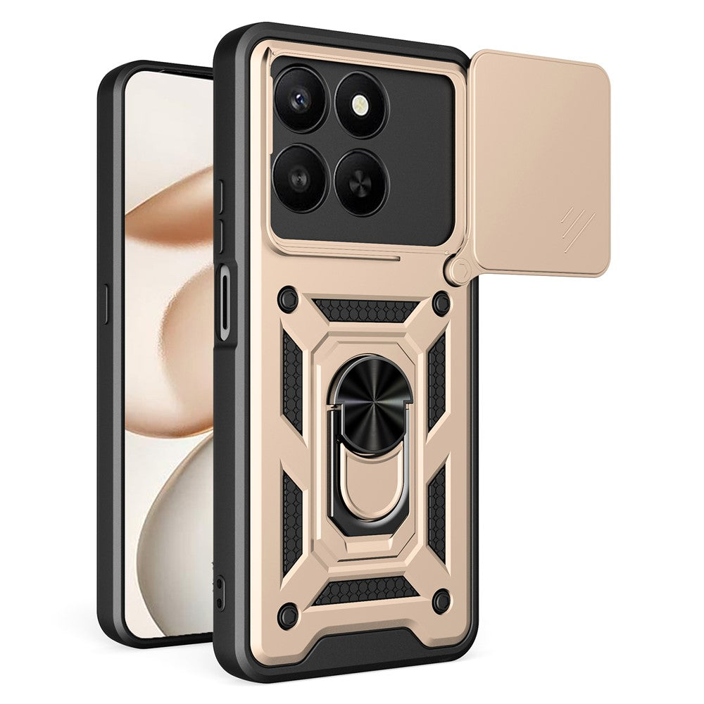 AMORUS Phone Case For Honor 400 Smart 5G  /  4G  /  X7d 4G  /  5G Kickstand PC + TPU Cover with Camera Lens Slider
