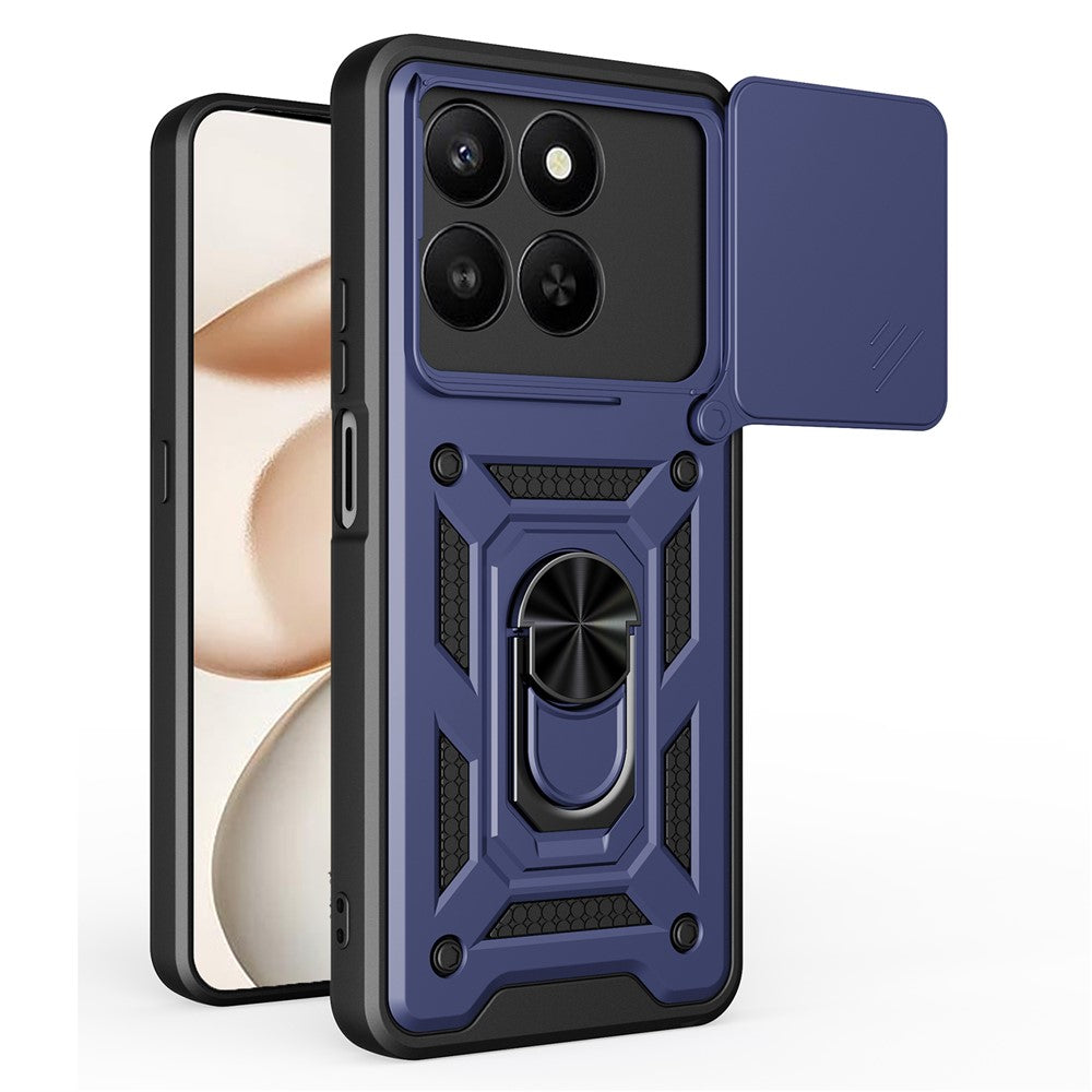 AMORUS Phone Case For Honor 400 Smart 5G  /  4G  /  X7d 4G  /  5G Kickstand PC + TPU Cover with Camera Lens Slider