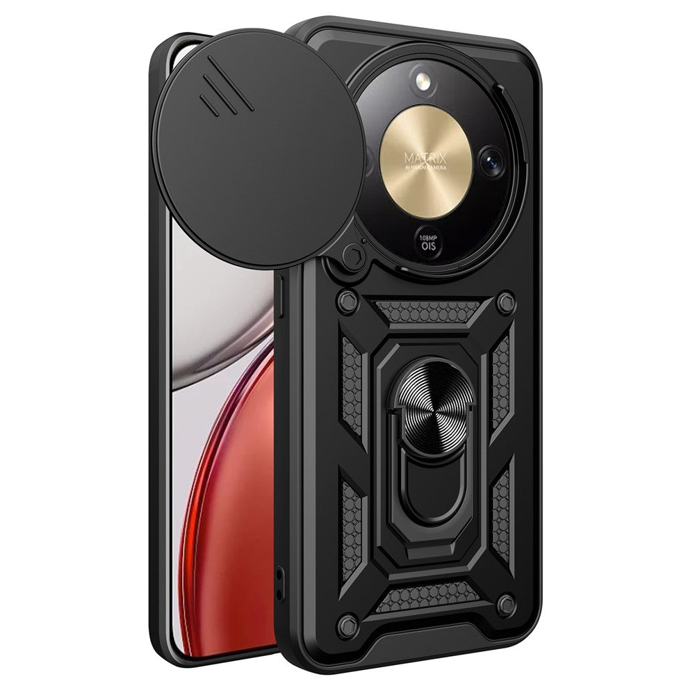 AMORUS For Honor X9d 5G  /  X70 5G Case Kickstand PC + TPU Phone Cover with Camera Lens Slider