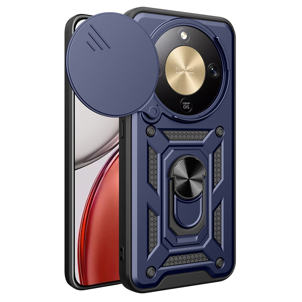 AMORUS For Honor X9d 5G  /  X70 5G Case Kickstand PC + TPU Phone Cover with Camera Lens Slider